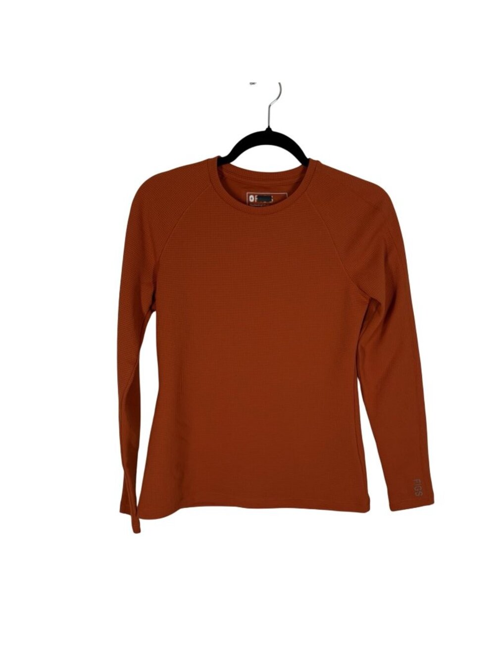 Figs Long Sleeve Top in Rust Orange